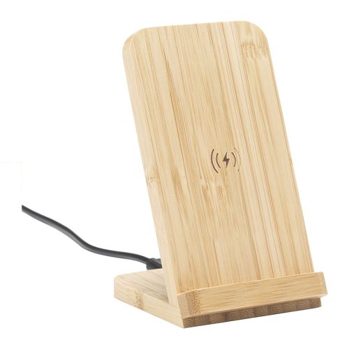 Bamboo phone holder and charger - Image 3